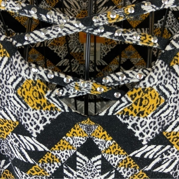 Mixed Geometric and Animal Print Tunic Top RUBY Rd Boho Size Medium - Picture 7 of 10